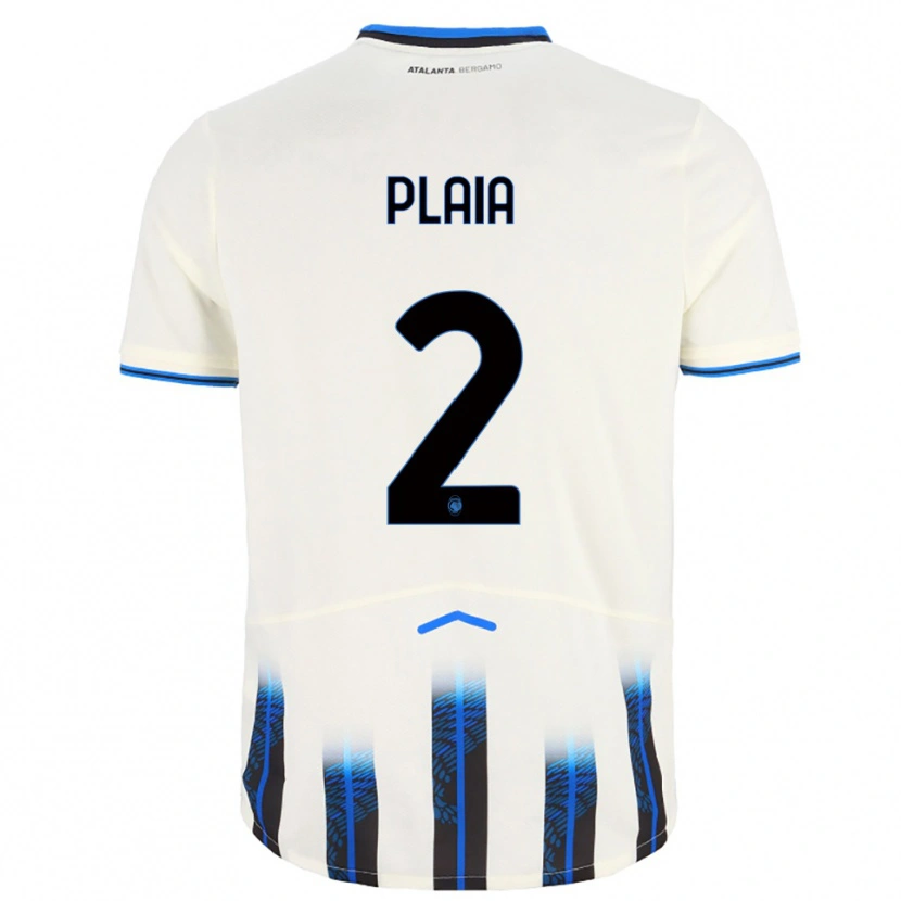 Danxen Mujer Camiseta Matteo Plaia #2 Blanco Azul 2ª Equipación 2025/26 La Camisa México
