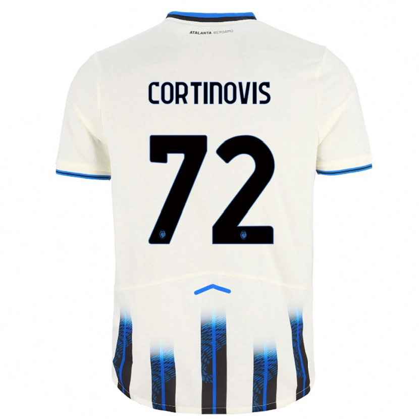 Danxen Mujer Camiseta Alessandro Cortinovis #72 Blanco Azul 2ª Equipación 2025/26 La Camisa México