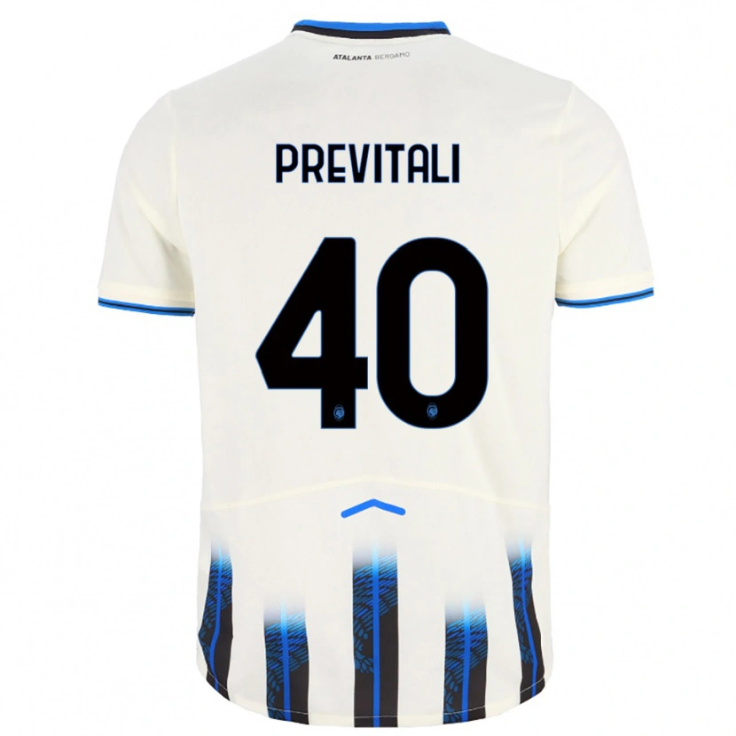 Danxen Mujer Camiseta Cristian Previtali #40 Blanco Azul 2ª Equipación 2025/26 La Camisa México