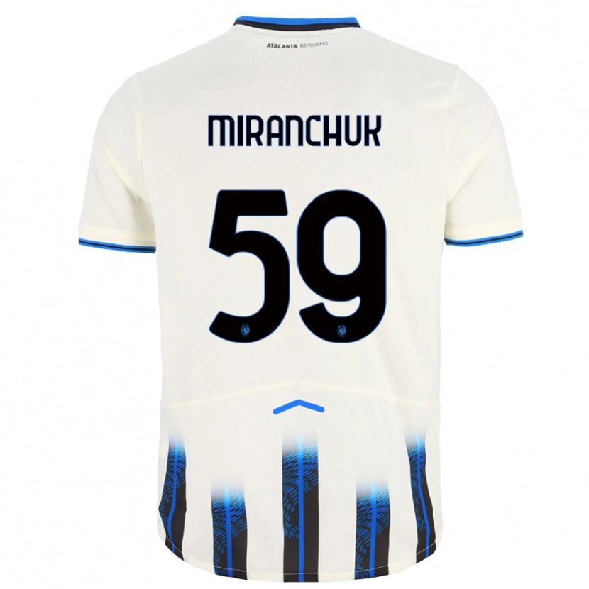 Danxen Mujer Camiseta Aleksey Miranchuk #59 Blanco Azul 2ª Equipación 2025/26 La Camisa México
