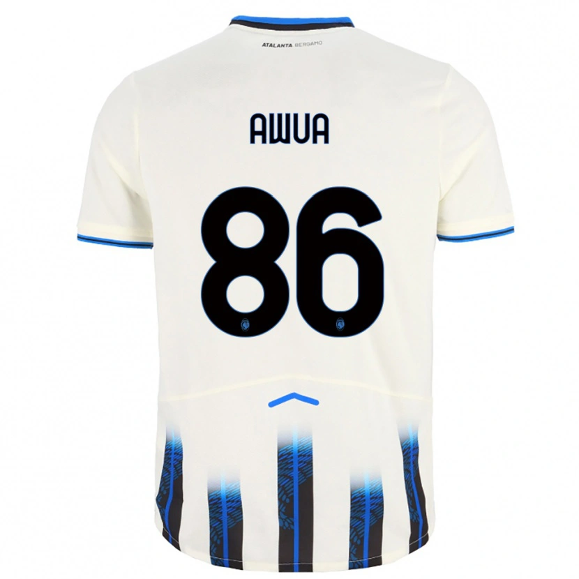 Danxen Mujer Camiseta Theophilus Awua #86 Blanco Azul 2ª Equipación 2025/26 La Camisa México