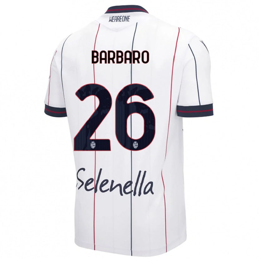 Danxen Mujer Camiseta Elia Barbaro #26 Blanco Azul Real 2ª Equipación 2025/26 La Camisa México