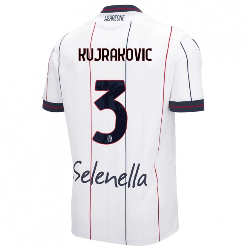 Danxen Mujer Camiseta Minel Kujrakovic #3 Blanco Azul Real 2ª Equipación 2025/26 La Camisa México