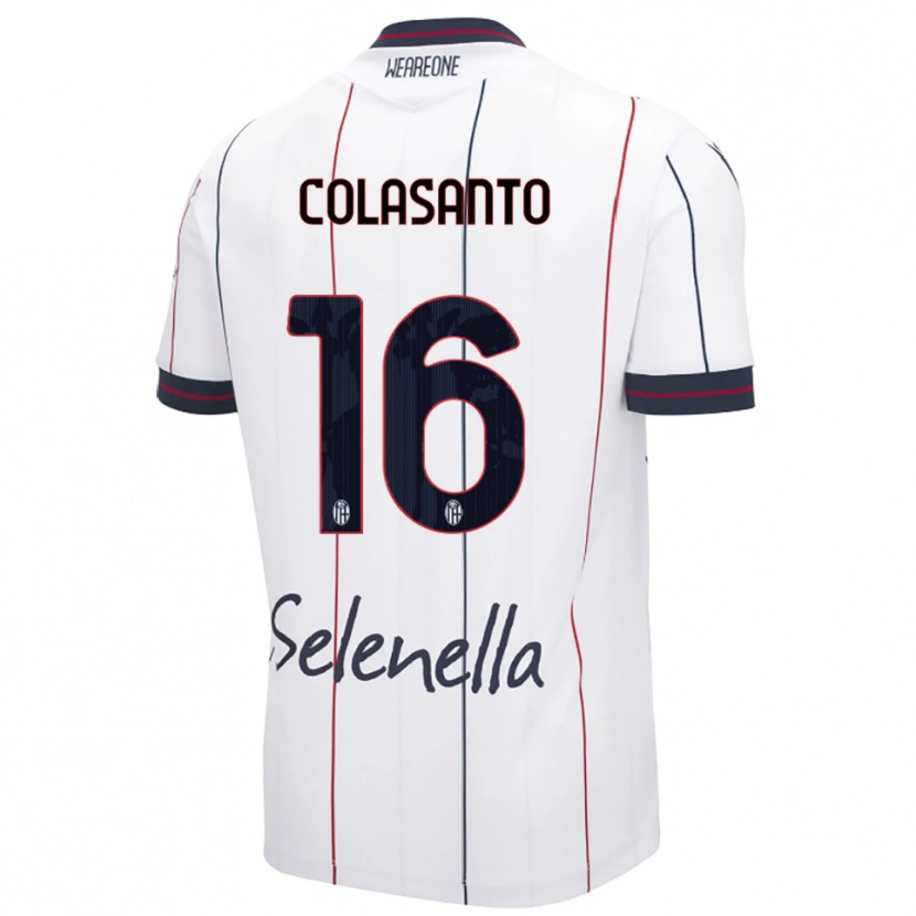 Danxen Mujer Camiseta Pietro Colasanto #16 Blanco Azul Real 2ª Equipación 2025/26 La Camisa México