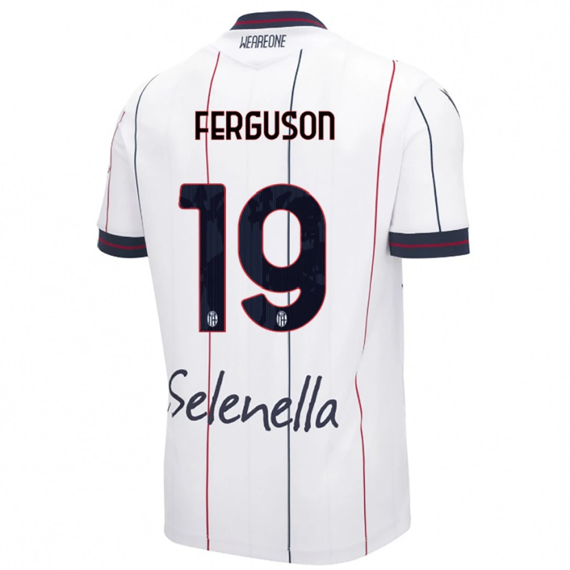 Danxen Mujer Camiseta Lewis Ferguson #19 Blanco Azul Real 2ª Equipación 2025/26 La Camisa México