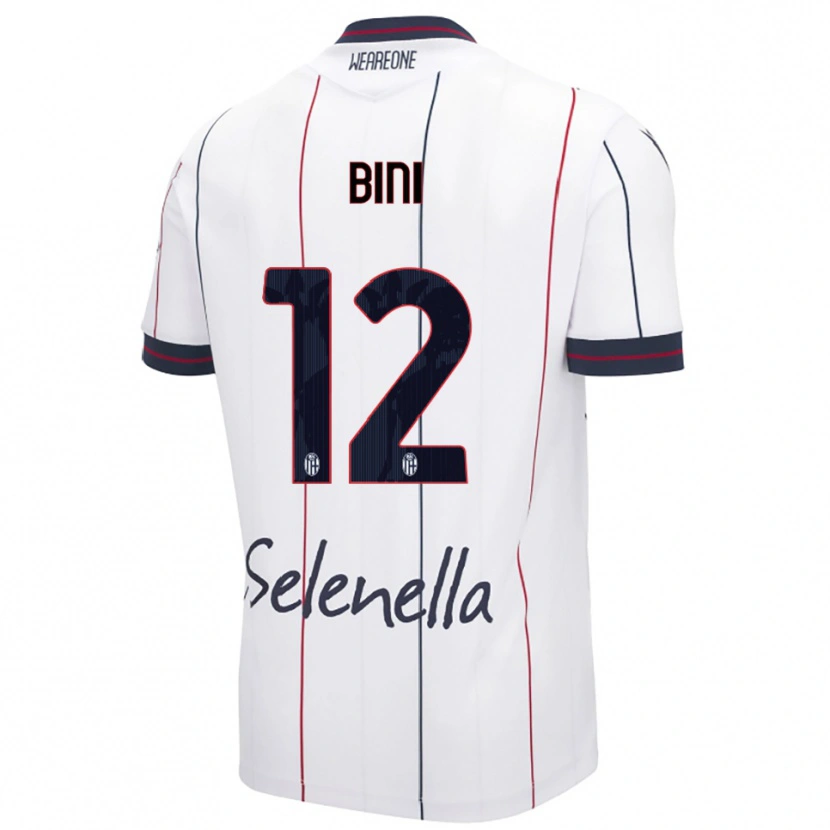 Danxen Mujer Camiseta Cesare Bini #12 Blanco Azul Real 2ª Equipación 2025/26 La Camisa México