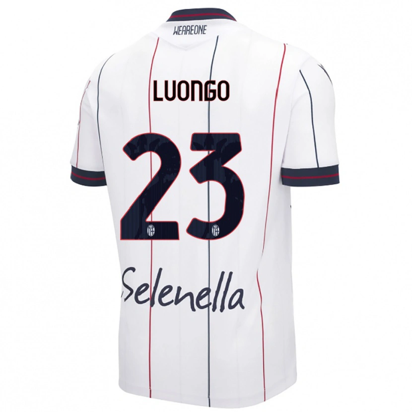 Danxen Mujer Camiseta Francesco Luongo #23 Blanco Azul Real 2ª Equipación 2025/26 La Camisa México