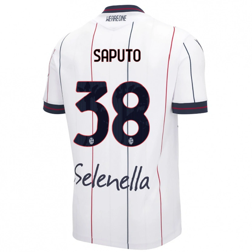 Danxen Mujer Camiseta Jesse Saputo #38 Blanco Azul Real 2ª Equipación 2025/26 La Camisa México