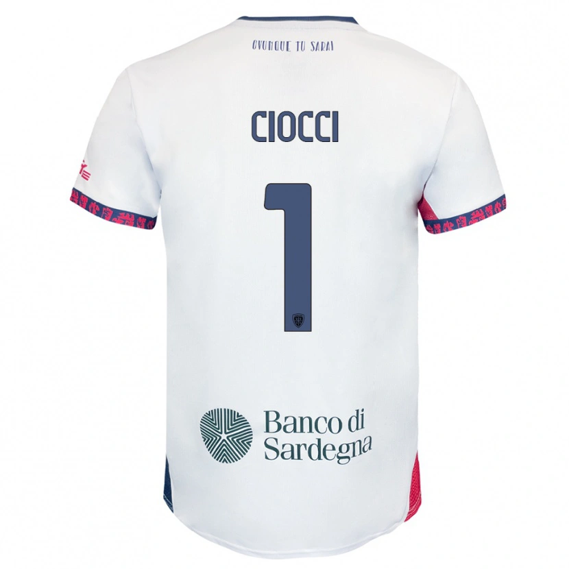Danxen Mujer Camiseta Giuseppe Ciocci #1 Blanco Marino Rojo 2ª Equipación 2025/26 La Camisa México