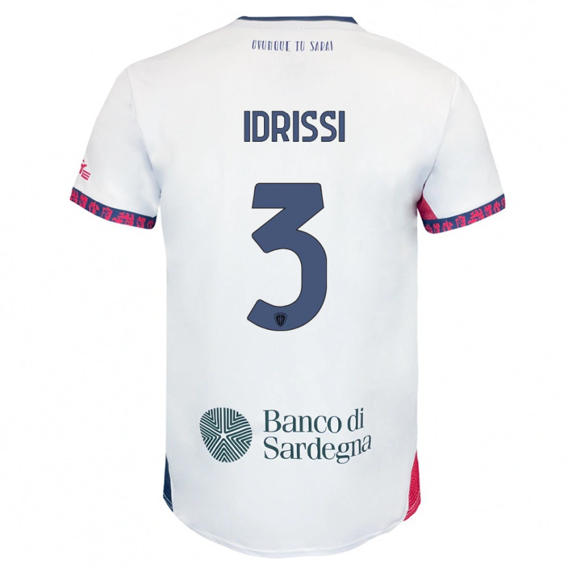 Danxen Mujer Camiseta Riyad Idrissi #3 Blanco Marino Rojo 2ª Equipación 2025/26 La Camisa México