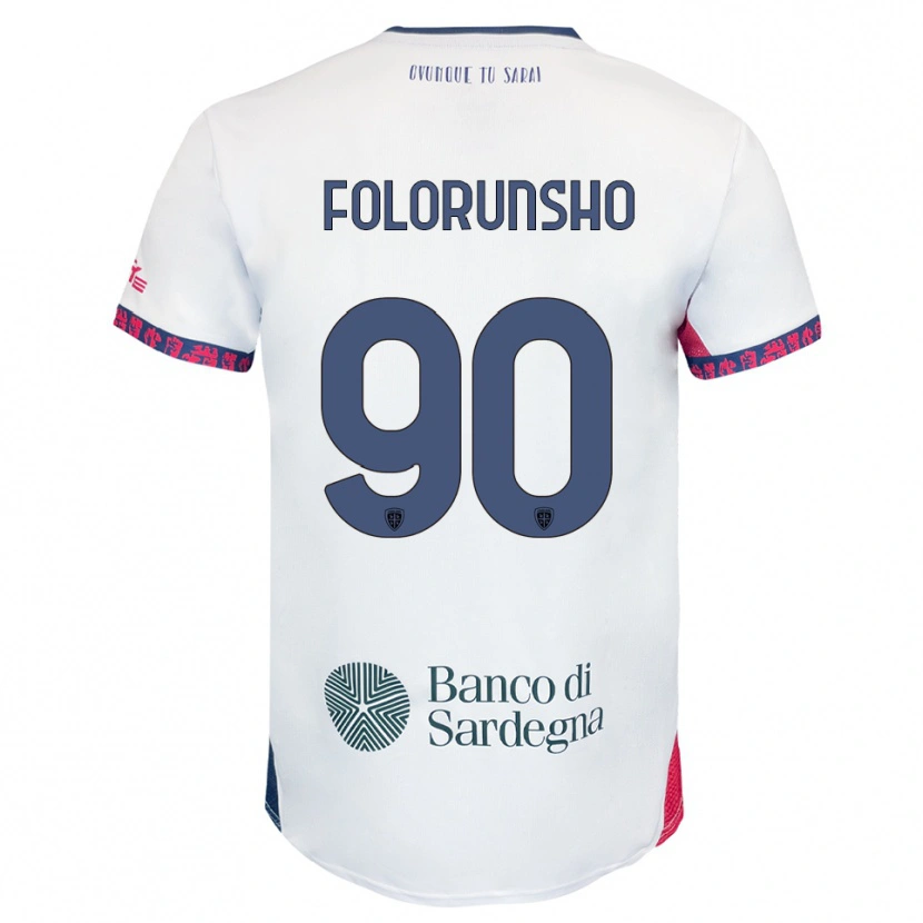 Danxen Mujer Camiseta Michael Folorunsho #90 Blanco Marino Rojo 2ª Equipación 2025/26 La Camisa México