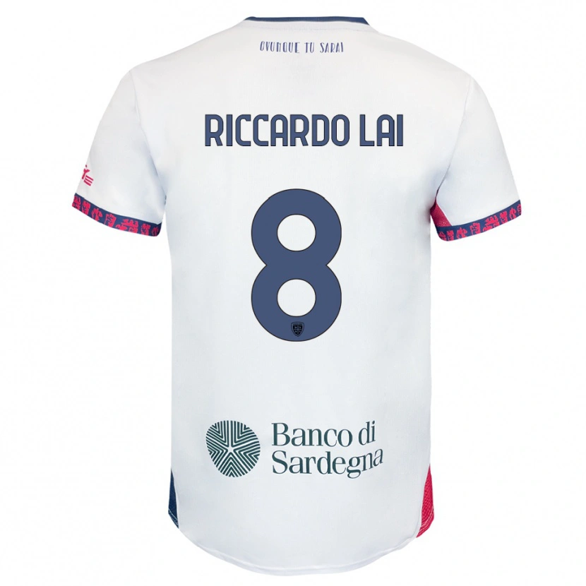 Danxen Mujer Camiseta Riccardo Lai #8 Blanco Marino Rojo 2ª Equipación 2025/26 La Camisa México