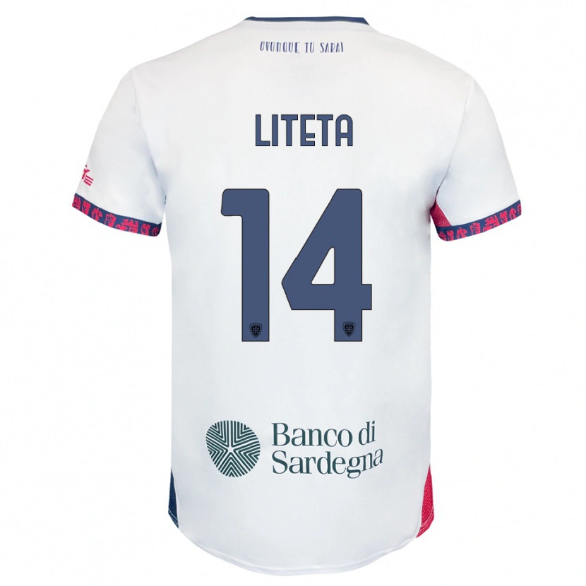 Danxen Mujer Camiseta Joseph Liteta #14 Blanco Marino Rojo 2ª Equipación 2025/26 La Camisa México
