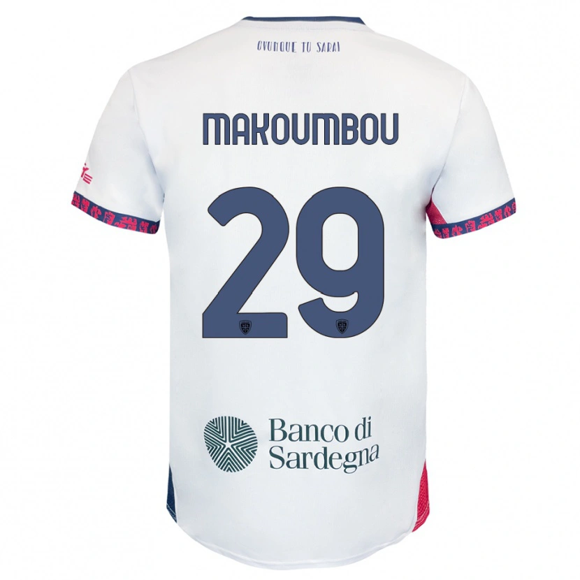 Danxen Mujer Camiseta Antoine Makoumbou #29 Blanco Marino Rojo 2ª Equipación 2025/26 La Camisa México