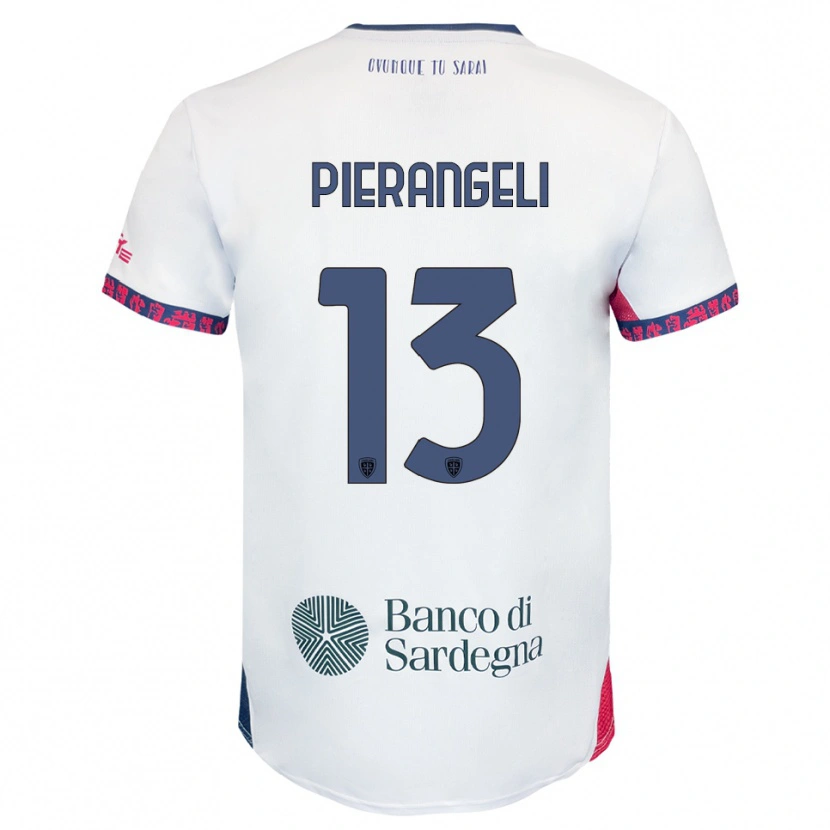 Danxen Mujer Camiseta Luis Pierangeli #13 Blanco Marino Rojo 2ª Equipación 2025/26 La Camisa México