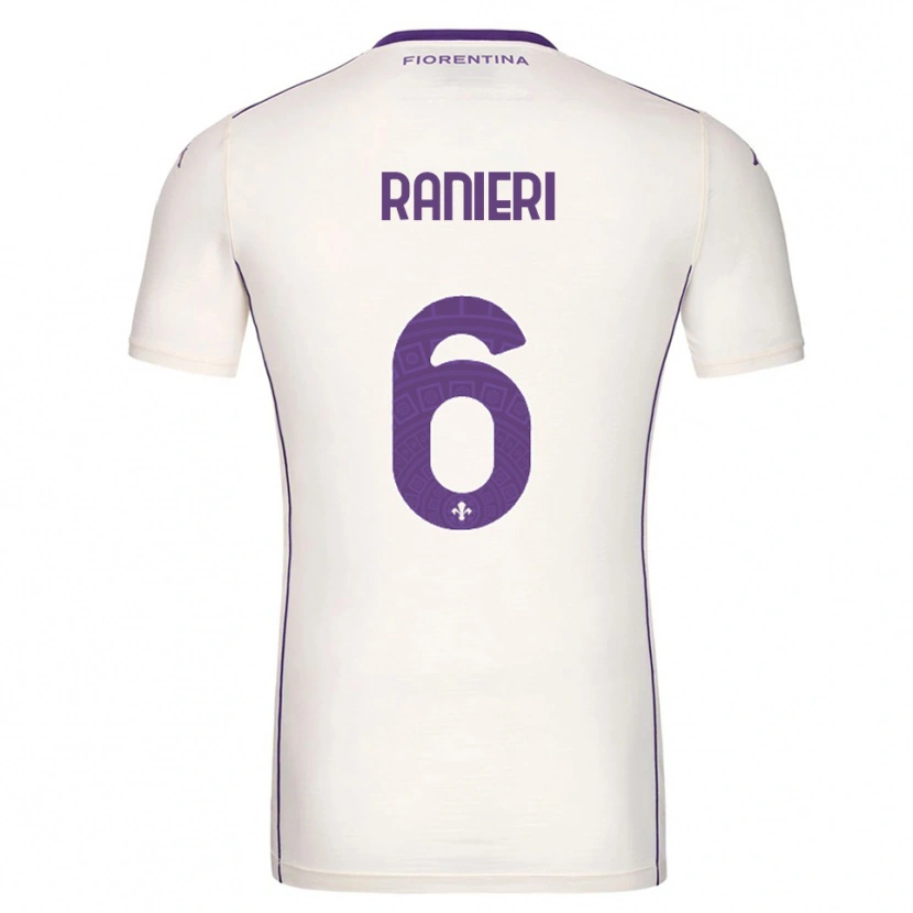 Danxen Mujer Camiseta Luca Ranieri #6 Blanco Púrpura Rojo 2ª Equipación 2025/26 La Camisa México
