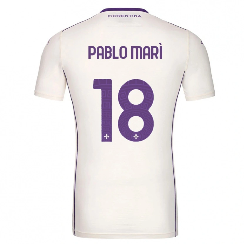 Danxen Mujer Camiseta Pablo Marí #18 Blanco Púrpura Rojo 2ª Equipación 2025/26 La Camisa México