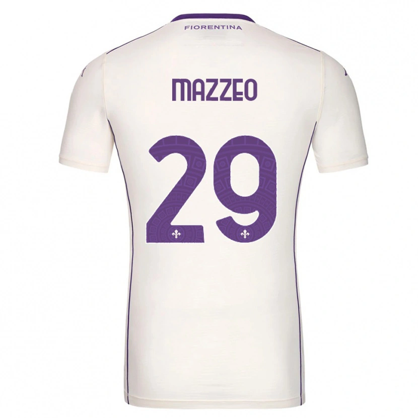 Danxen Mujer Camiseta Brando Mazzeo #29 Blanco Púrpura Rojo 2ª Equipación 2025/26 La Camisa México