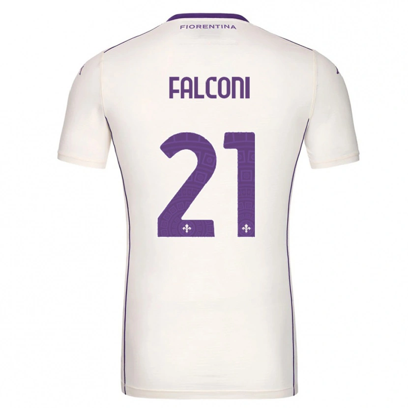 Danxen Mujer Camiseta Niccolo Falconi #21 Blanco Púrpura Rojo 2ª Equipación 2025/26 La Camisa México