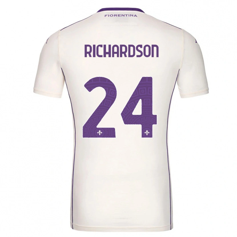 Danxen Mujer Camiseta Amir Richardson #24 Blanco Púrpura Rojo 2ª Equipación 2025/26 La Camisa México
