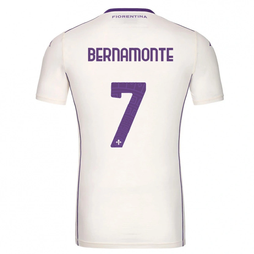 Danxen Mujer Camiseta Lorenzo Bernamonte #7 Blanco Púrpura Rojo 2ª Equipación 2025/26 La Camisa México