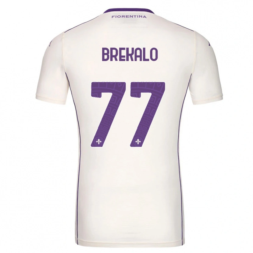 Danxen Mujer Camiseta Josip Brekalo #77 Blanco Púrpura Rojo 2ª Equipación 2025/26 La Camisa México