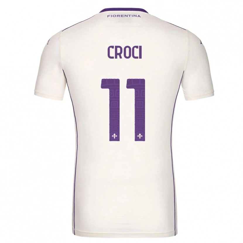 Danxen Mujer Camiseta Federico Croci #11 Blanco Púrpura Rojo 2ª Equipación 2025/26 La Camisa México