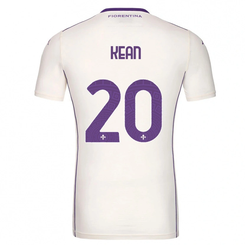 Danxen Mujer Camiseta Moise Kean #20 Blanco Púrpura Rojo 2ª Equipación 2025/26 La Camisa México