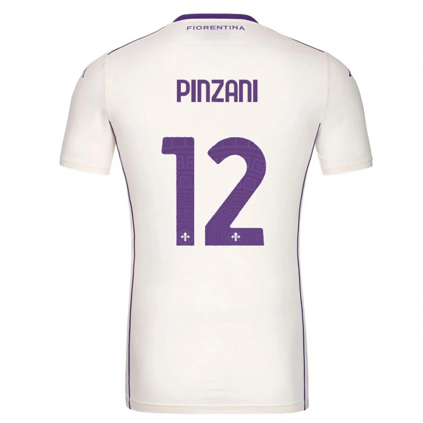 Danxen Mujer Camiseta Lorenzo Pinzani #12 Blanco Púrpura Rojo 2ª Equipación 2025/26 La Camisa México