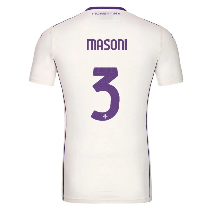 Danxen Mujer Camiseta Tommaso Masoni #3 Blanco Púrpura Rojo 2ª Equipación 2025/26 La Camisa México
