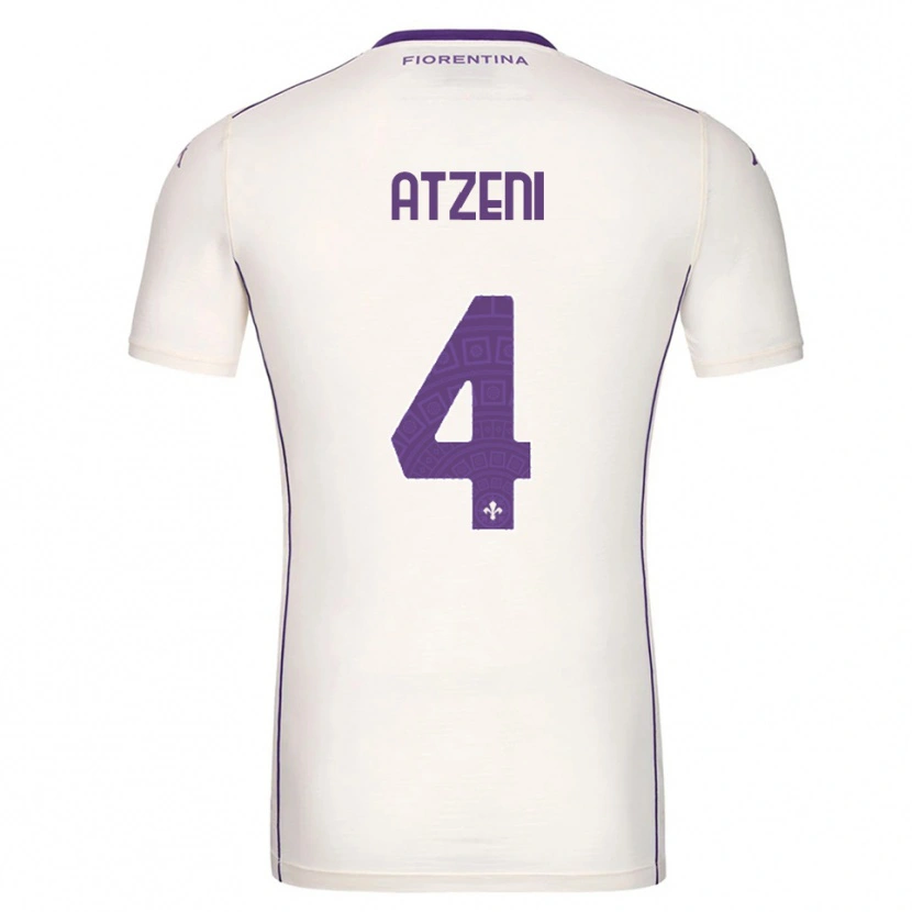 Danxen Mujer Camiseta Davide Atzeni #4 Blanco Púrpura Rojo 2ª Equipación 2025/26 La Camisa México