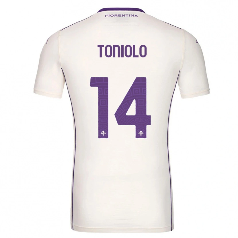 Danxen Mujer Camiseta Martina Toniolo #14 Blanco Púrpura Rojo 2ª Equipación 2025/26 La Camisa México