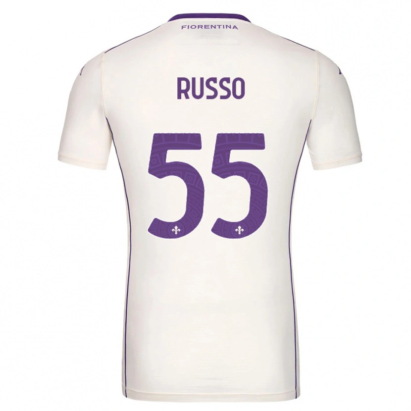 Danxen Mujer Camiseta Federica Russo #55 Blanco Púrpura Rojo 2ª Equipación 2025/26 La Camisa México