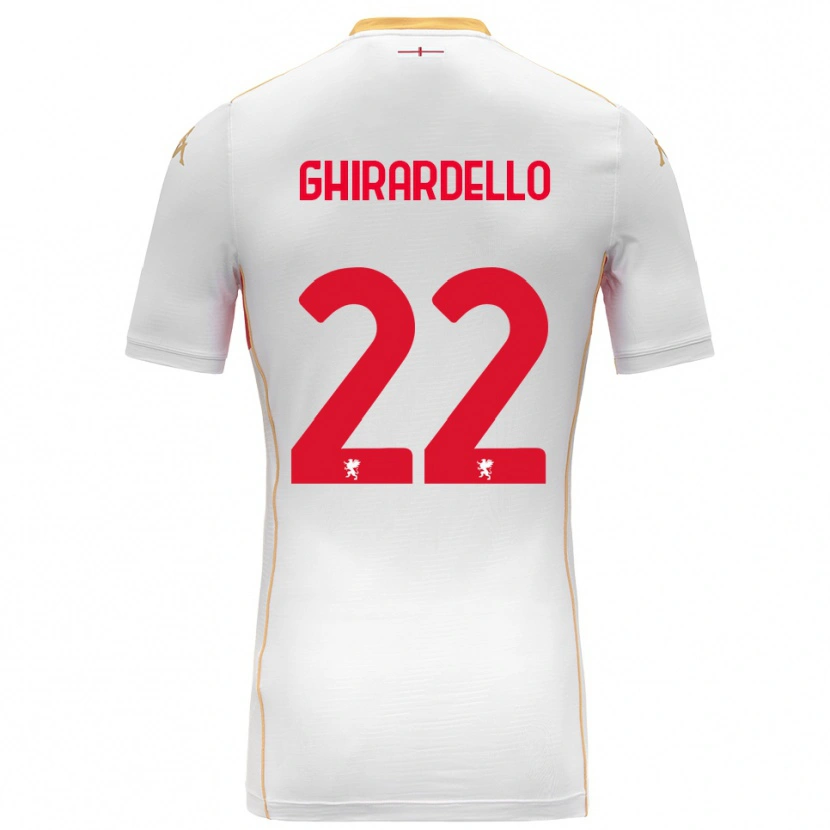 Danxen Mujer Camiseta Tommaso Ghirardello #22 Blanco Rojo 2ª Equipación 2025/26 La Camisa México