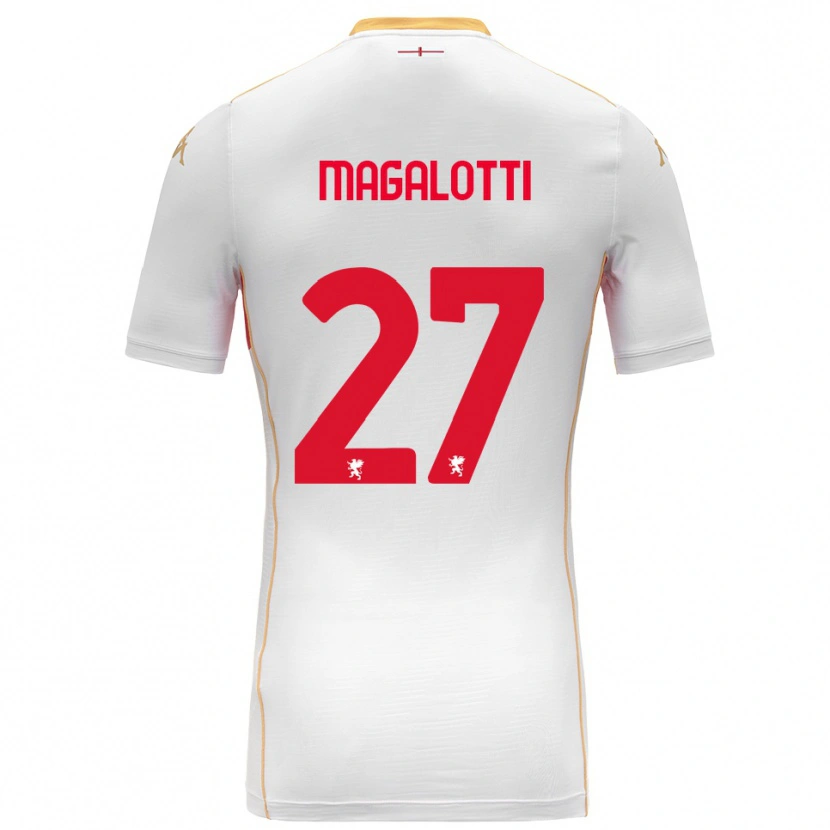 Danxen Mujer Camiseta Gabriele Magalotti #27 Blanco Rojo 2ª Equipación 2025/26 La Camisa México