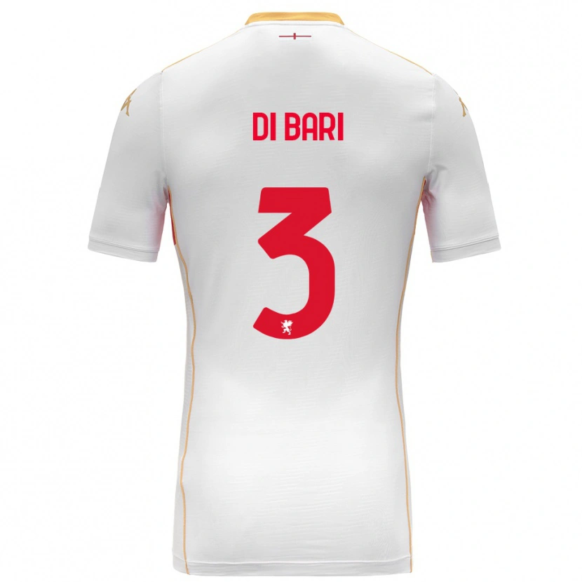 Danxen Mujer Camiseta Martina Di Bari #3 Blanco Rojo 2ª Equipación 2025/26 La Camisa México