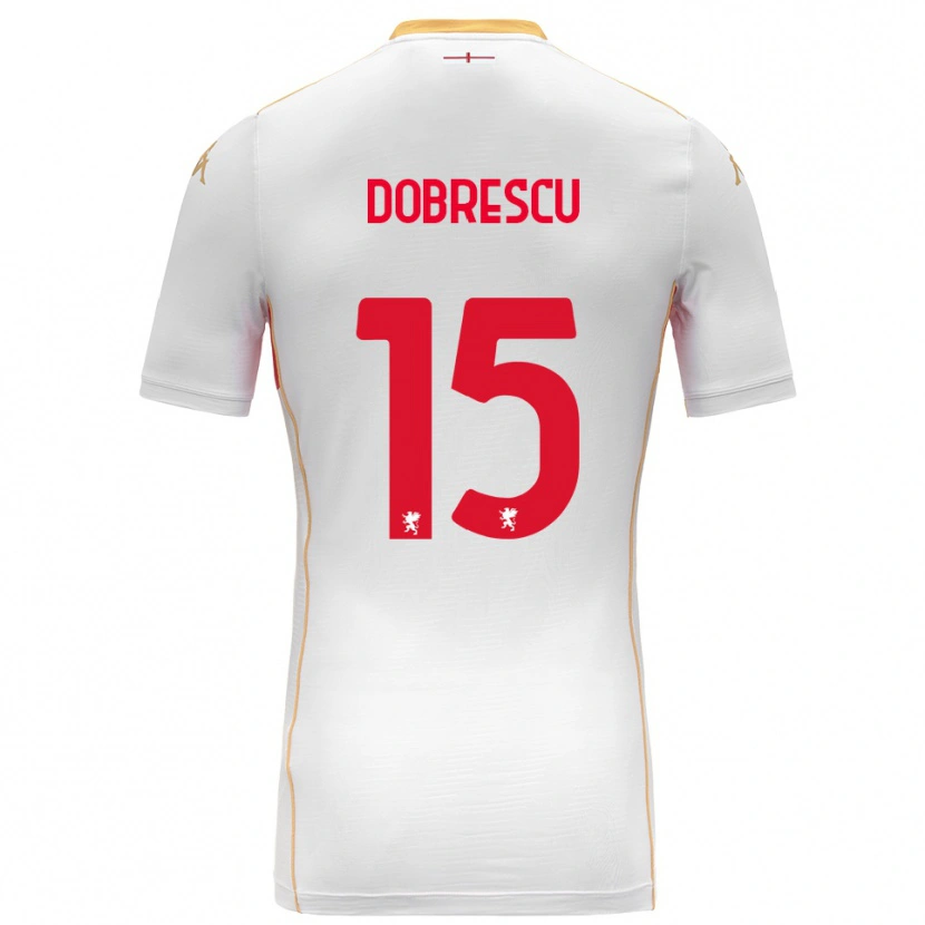 Danxen Mujer Camiseta Ianis Dobrescu #15 Blanco Rojo 2ª Equipación 2025/26 La Camisa México