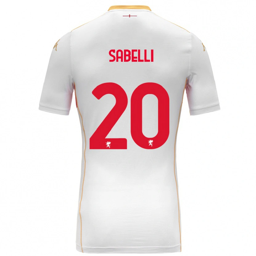 Danxen Mujer Camiseta Stefano Sabelli #20 Blanco Rojo 2ª Equipación 2025/26 La Camisa México