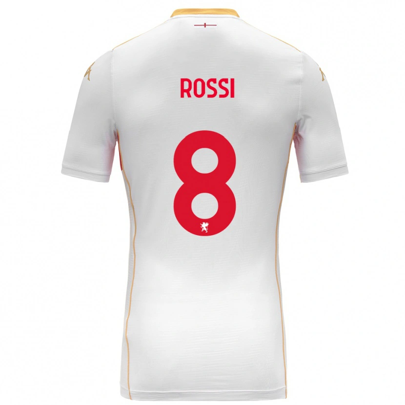 Danxen Mujer Camiseta Gianluca Rossi #8 Blanco Rojo 2ª Equipación 2025/26 La Camisa México