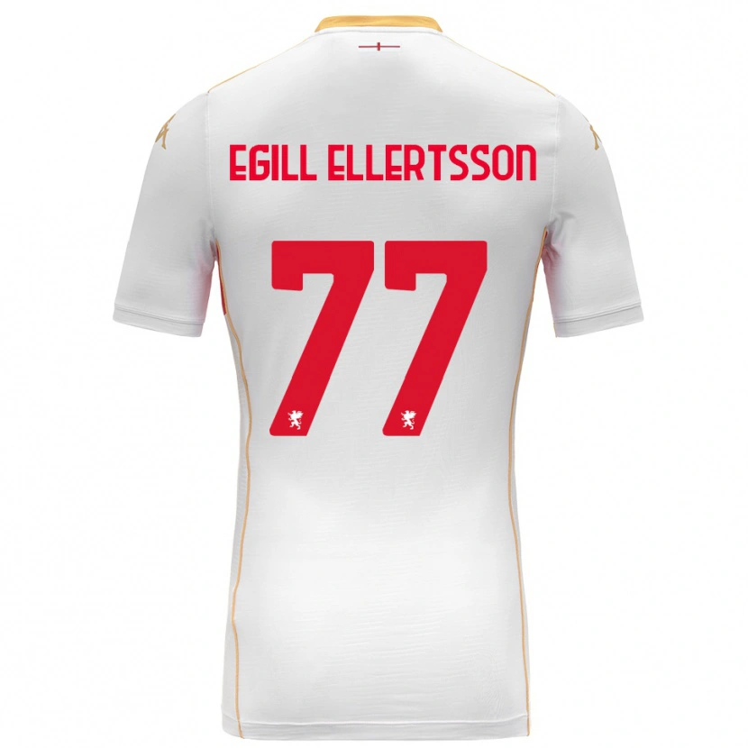 Danxen Mujer Camiseta Mikael Egill Ellertsson #77 Blanco Rojo 2ª Equipación 2025/26 La Camisa México