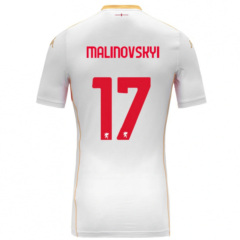 Danxen Mujer Camiseta Ruslan Malinovskyi #17 Blanco Rojo 2ª Equipación 2025/26 La Camisa México