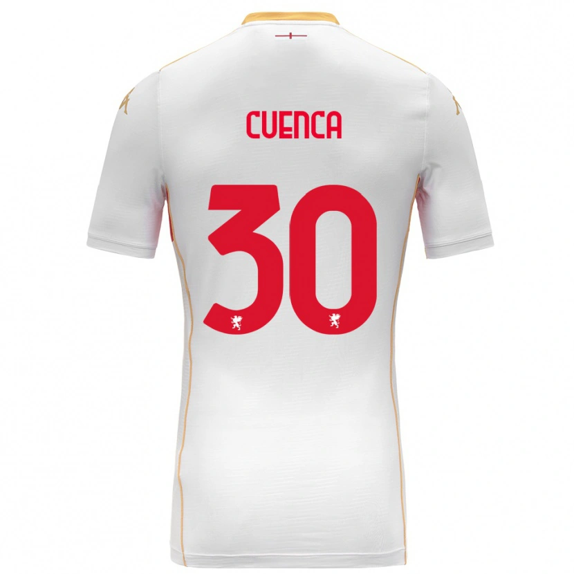 Danxen Mujer Camiseta Hugo Cuenca #30 Blanco Rojo 2ª Equipación 2025/26 La Camisa México