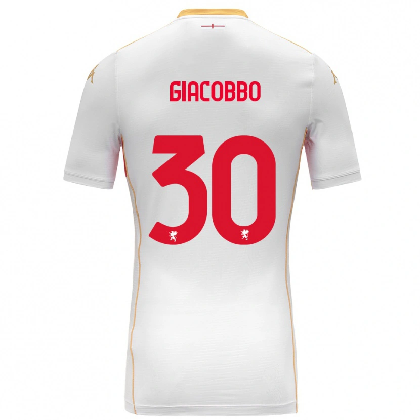 Danxen Mujer Camiseta Giulia Giacobbo #30 Blanco Rojo 2ª Equipación 2025/26 La Camisa México