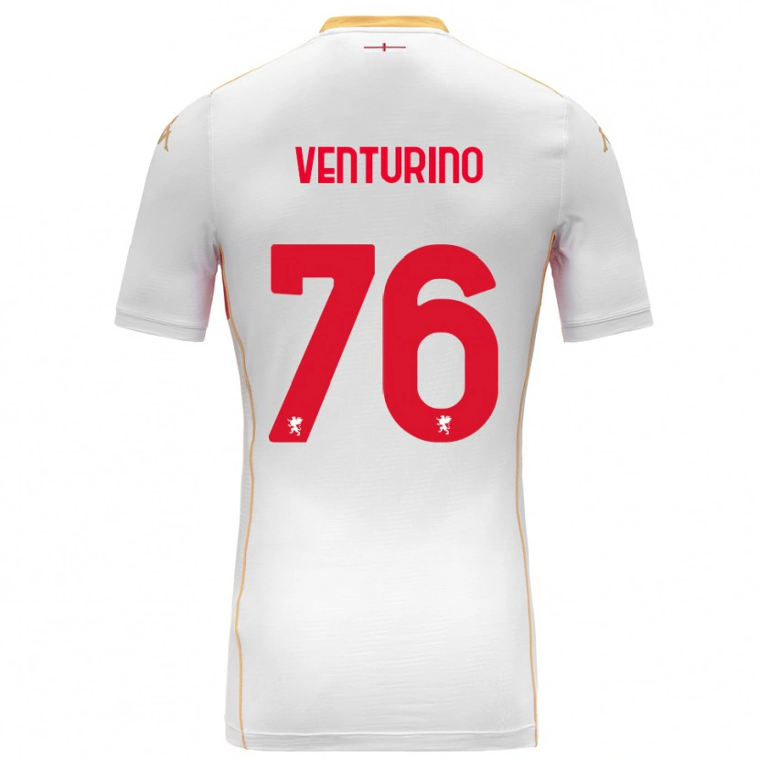 Danxen Mujer Camiseta Lorenzo Venturino #76 Blanco Rojo 2ª Equipación 2025/26 La Camisa México