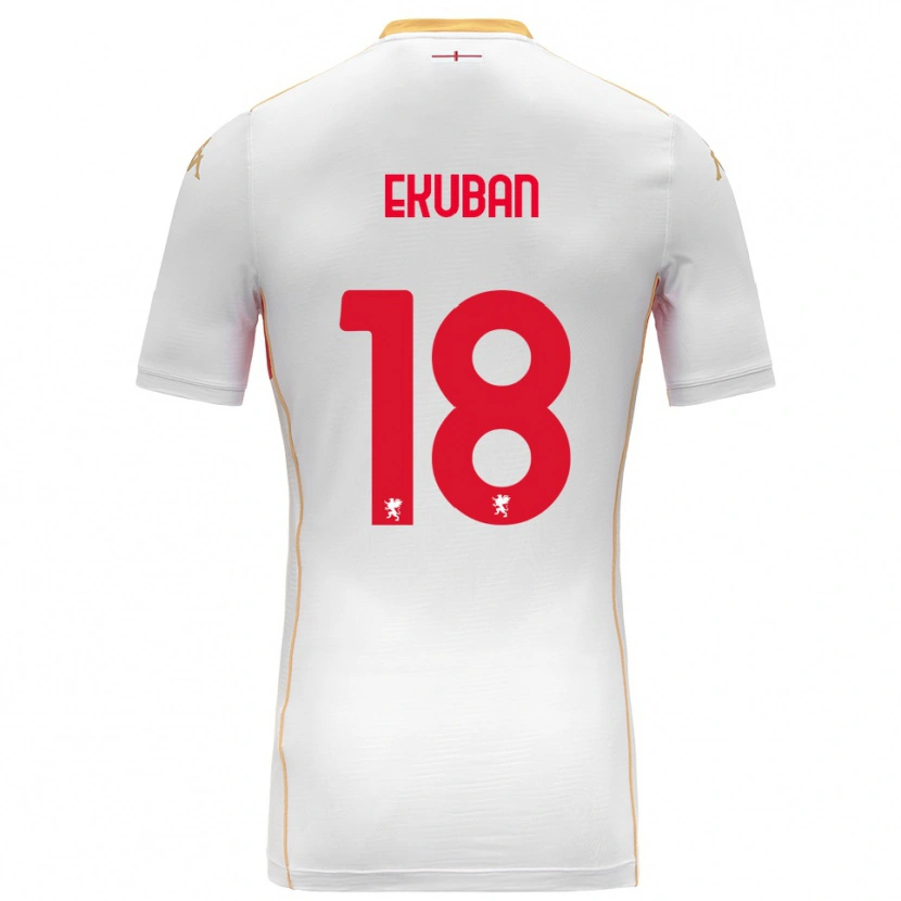 Danxen Mujer Camiseta Caleb Ekuban #18 Blanco Rojo 2ª Equipación 2025/26 La Camisa México