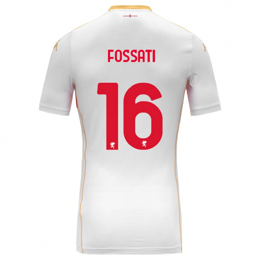 Danxen Mujer Camiseta Daniel Fossati #16 Blanco Rojo 2ª Equipación 2025/26 La Camisa México