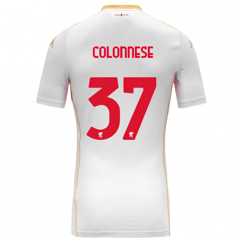 Danxen Mujer Camiseta Lorenzo Colonnese #37 Blanco Rojo 2ª Equipación 2025/26 La Camisa México