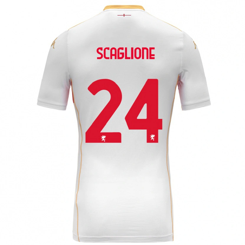 Danxen Mujer Camiseta Roberto Scaglione #24 Blanco Rojo 2ª Equipación 2025/26 La Camisa México