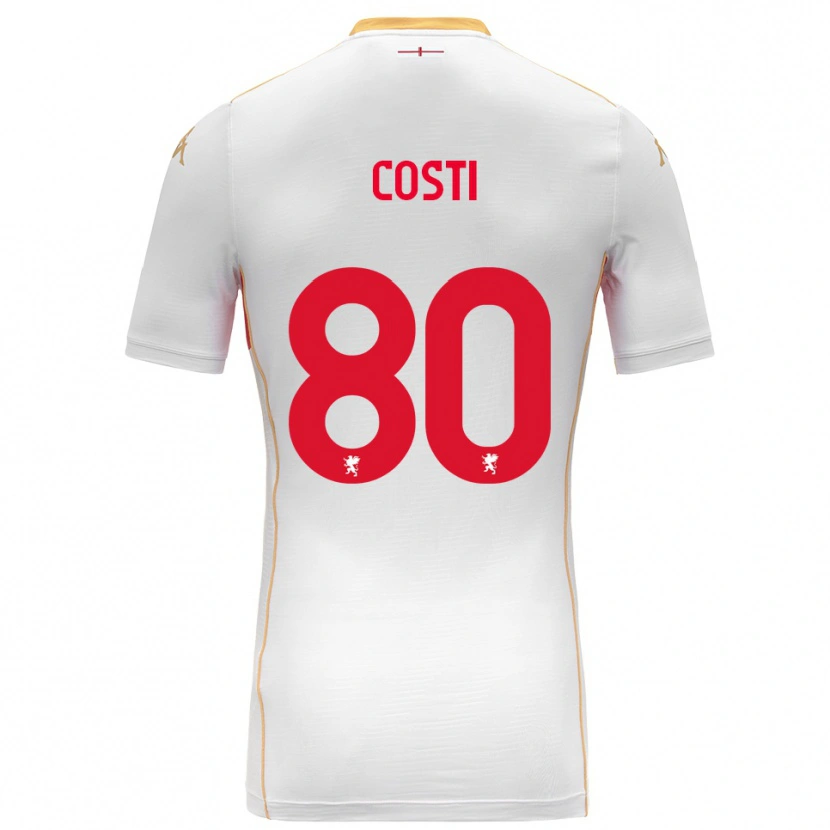 Danxen Mujer Camiseta Fabiana Costi #80 Blanco Rojo 2ª Equipación 2025/26 La Camisa México