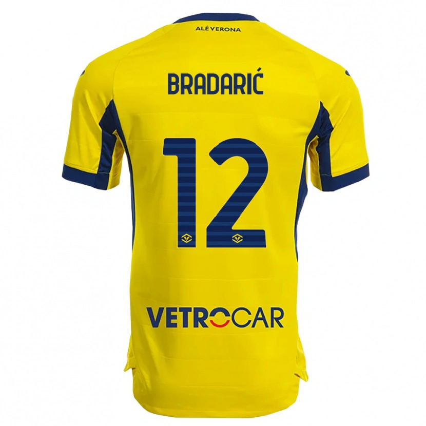 Danxen Mujer Camiseta Domagoj Bradarić #12 Amarillo Marino 2ª Equipación 2025/26 La Camisa México